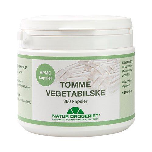 Vegetabilske Kapsler Tomme  360kap
