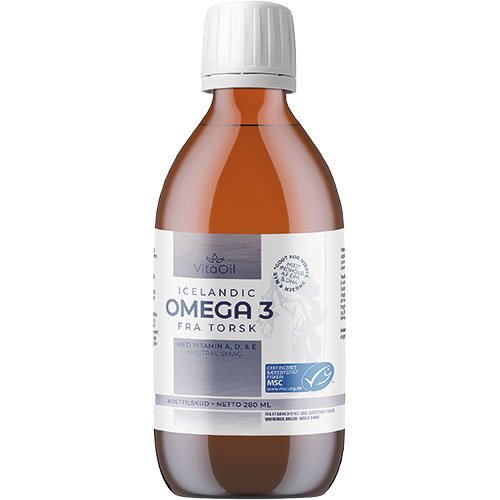 Vitaoil Icelandic Omega 3 Fra Torsk 280ml