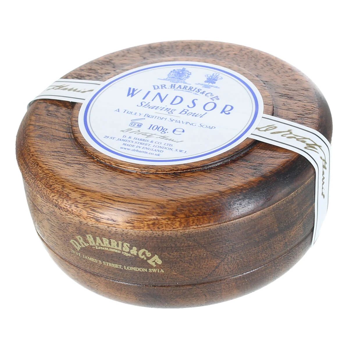 D R  Harris   Co  Ltd Windsor Barbersæbe I Mahogni Træskål  100 Gr