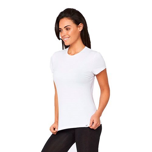 T Shirt Dame Hvid Str  Xl Rund Hals