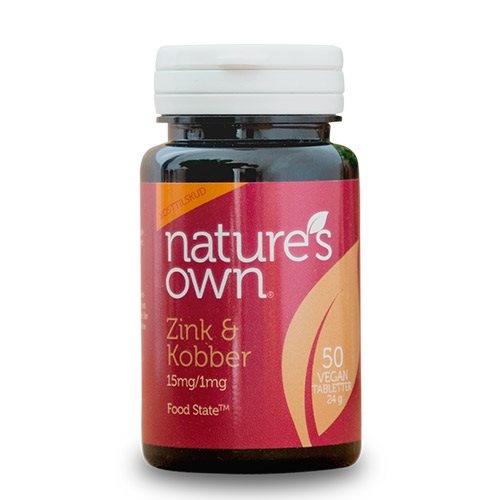 Natures Own Zink Og Kobber Food State  50tab   24g