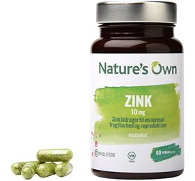 Natures Own Zink Wholefood 60 Kap