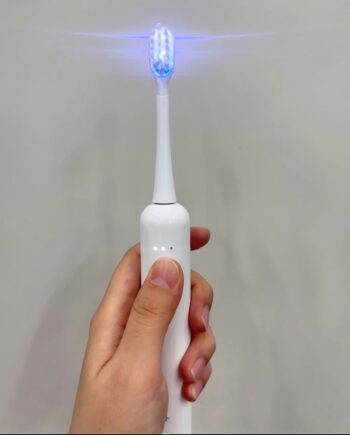 Avanceret Vibrosonic Tandbørste Med Tandblegende Blåt Lys  Effektiv Tandpleje   Tandblegning I ? T