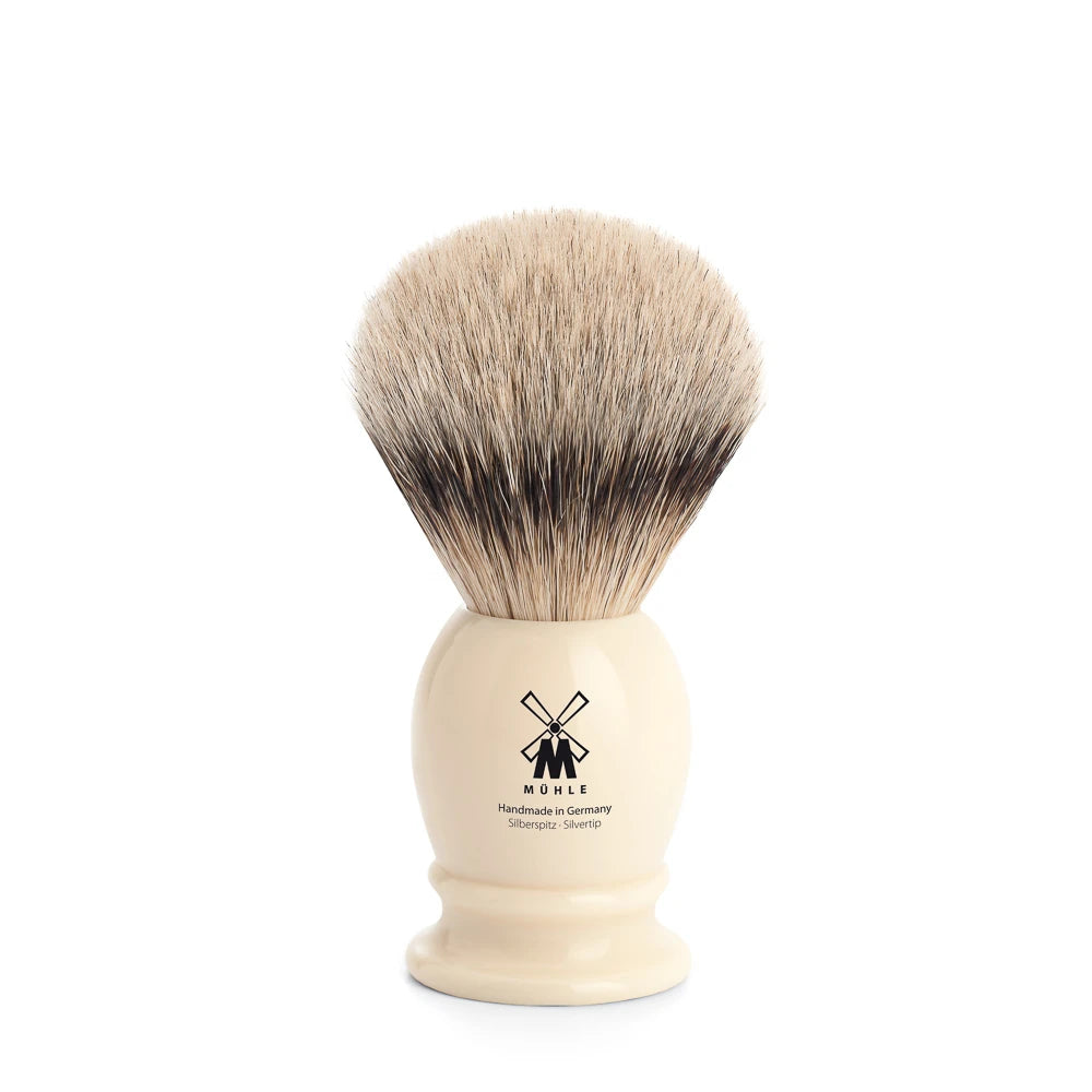 M? Hle Shaving Silvertip Barberkost  19 Mm  Classic  Hvid Kunstharpiks