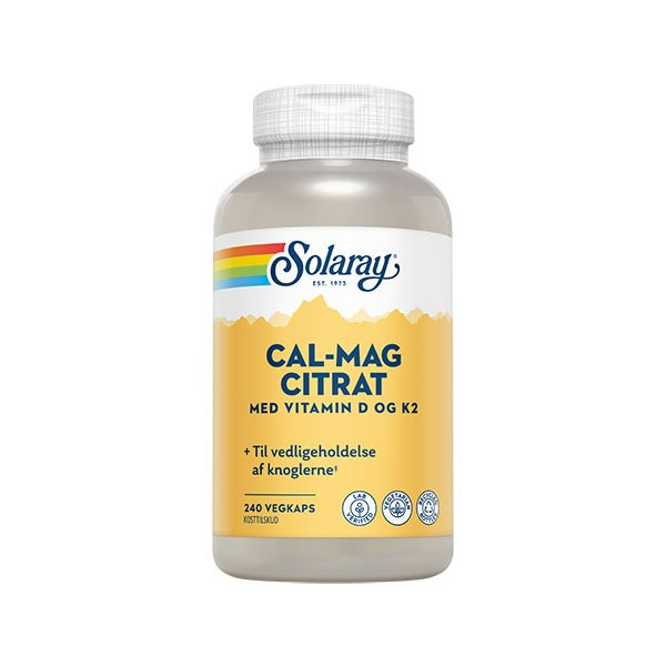 Solaray Cal Mag Citrat M  D  Og K2 Vitamin 240 Kaps