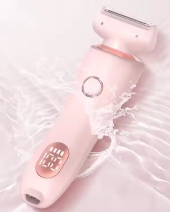 Ladyshaver Inkl  Ekstra Skærerhoved Sæt    Gratis Fragt   Pink   Med Batteridisplay