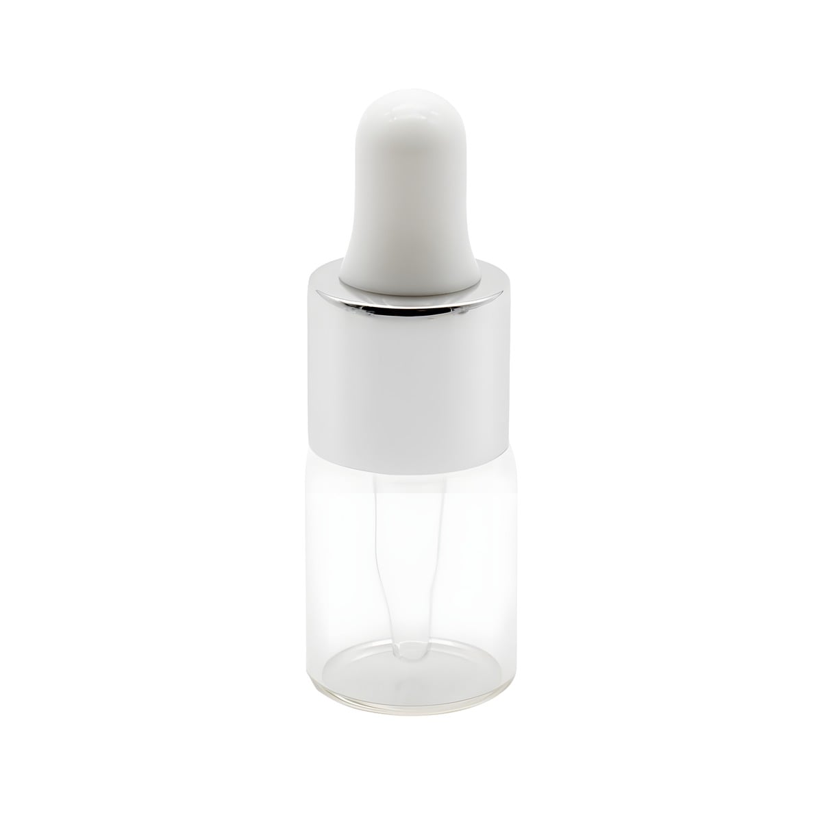 Glasflaske Med Pipettelåg 2 Ml Klar Glas  Sølv Låg   Præcis Dosering  Robust  Kemisk Stabil  Genanvendelig   Hedenhus