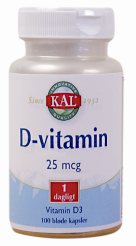 Kal D Vitamin 25 Mcg 100 Kapsler