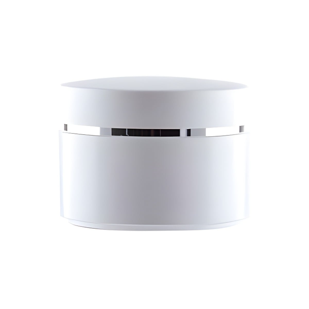 50 Ml  Hvid Creme Bøtte Med Sølv Ring