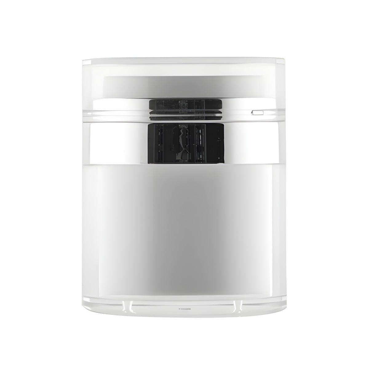 50 Ml  Slangeløs Krukke Med Pumpe   Hvid   Sølv