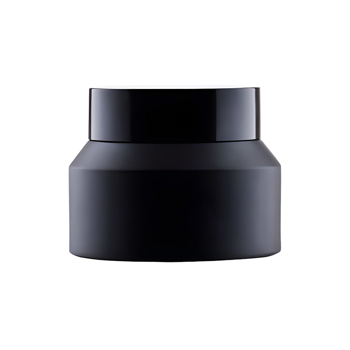 50 Ml  Sort Glas Creme Bøtte Med Sort Låg