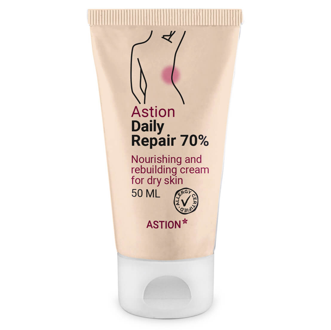 Astion Fedtcreme 70   ?  Daglig Fugtpleje Ved Eksem Og Kløe   50 Ml