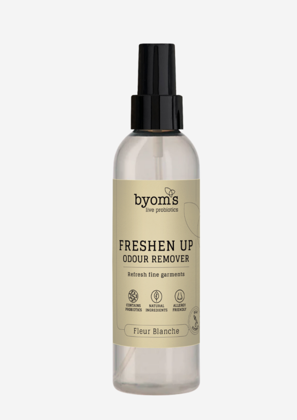 Byoms Freshen Up     Probiotic Odour Remover     Fleur Blanche     With Silk Extract  200 Ml