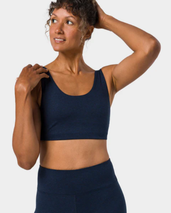 Manduka  Quot Dhara Quot  Bra  Midnight Heather Str  L