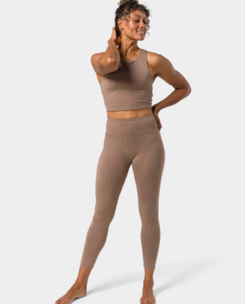 Manduka  Quot Dhara Quot  Hight Waist Leggings  Lions Mane Heather Str M