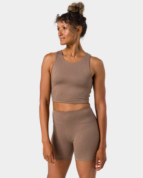 Manduka  Quot Dhara Quot  Tank  Lions Mane Heather Str M
