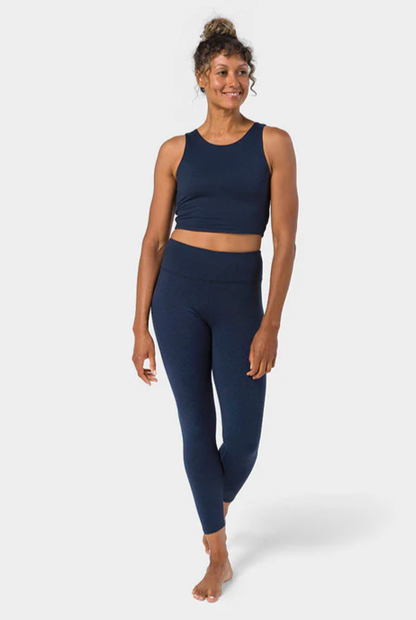 Manduka  Quot Dhara Quot  Capri Leggings  Midnight Heather  Str L