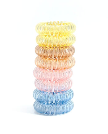8 Pak Spiral Hårelastikker   Bubblegum