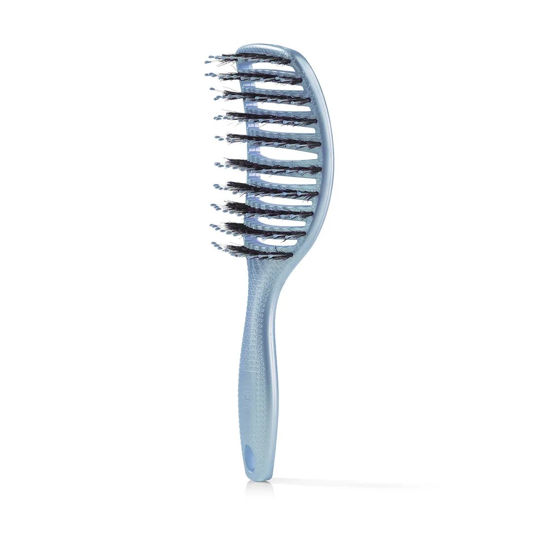 Curvy Brush   Hårbørste Med Vildsvinehår   Sky Blue