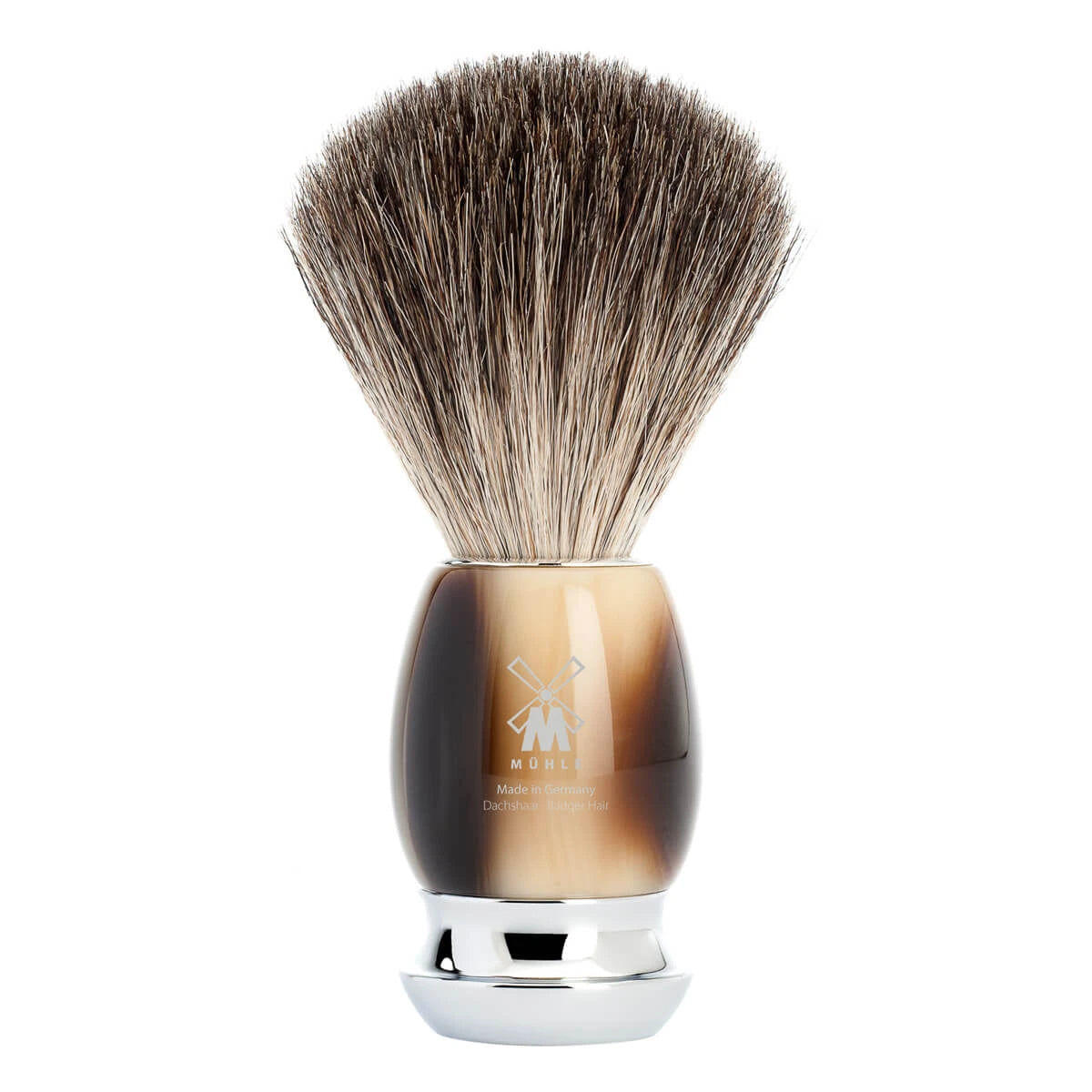 M? Hle Shaving Pure Badger Barberkost  21 Mm  Vivo  Brunt Horn