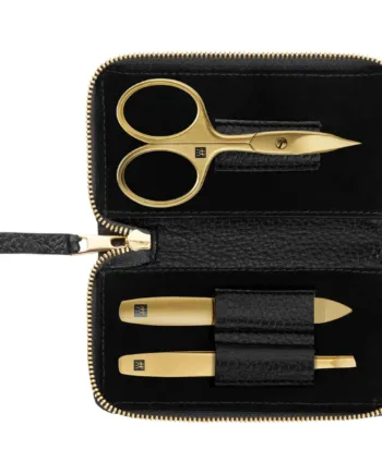 Zwilling Manicuresæt  3 Dele  Guld  Sort Læder