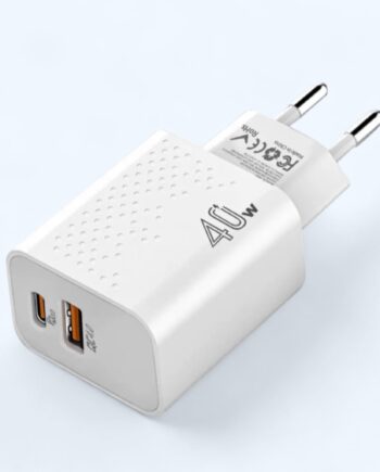 Hurtig Lader 40w   Med Både Usb Og Usb C Udtag
