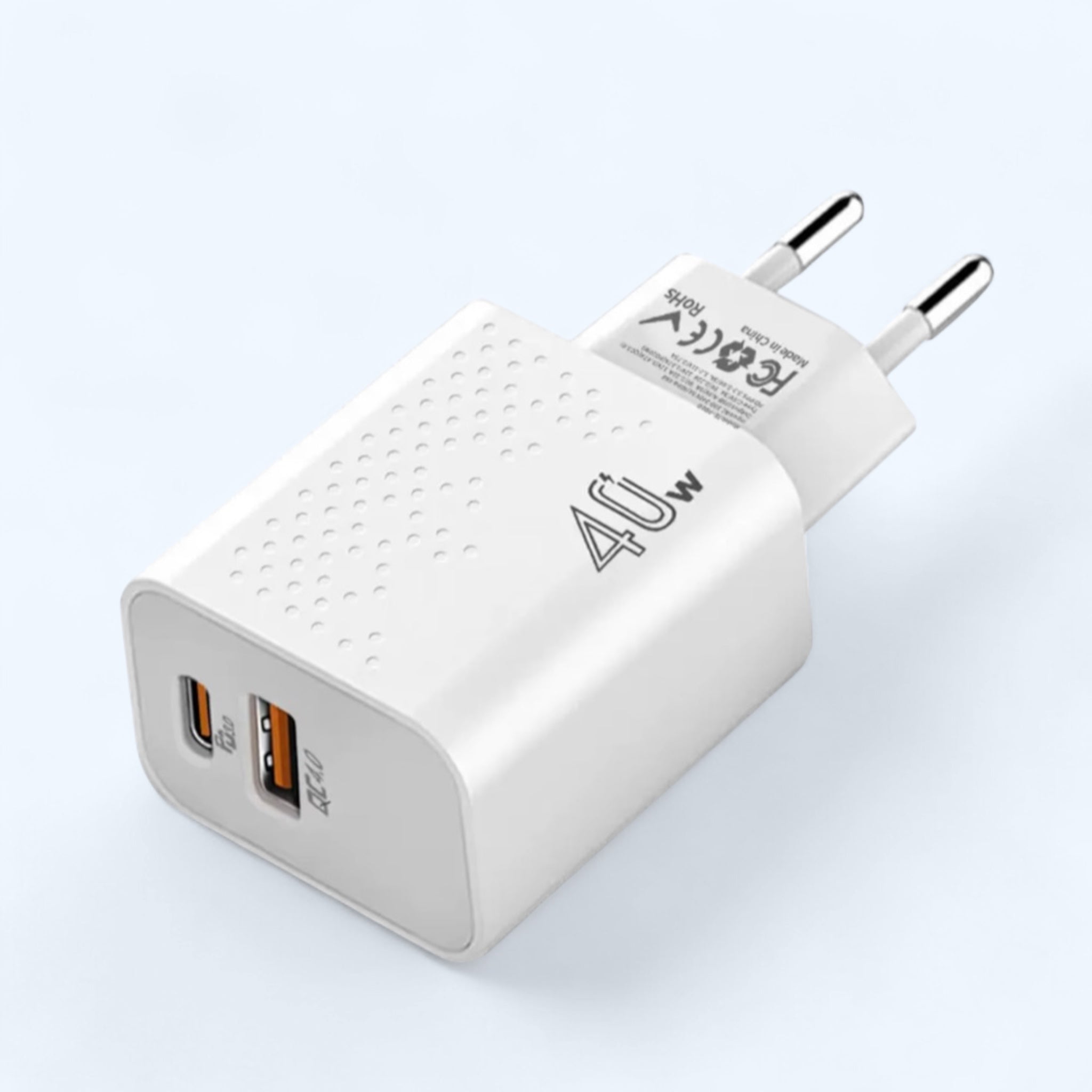 Hurtig Lader 40w   Med Både Usb Og Usb C Udtag