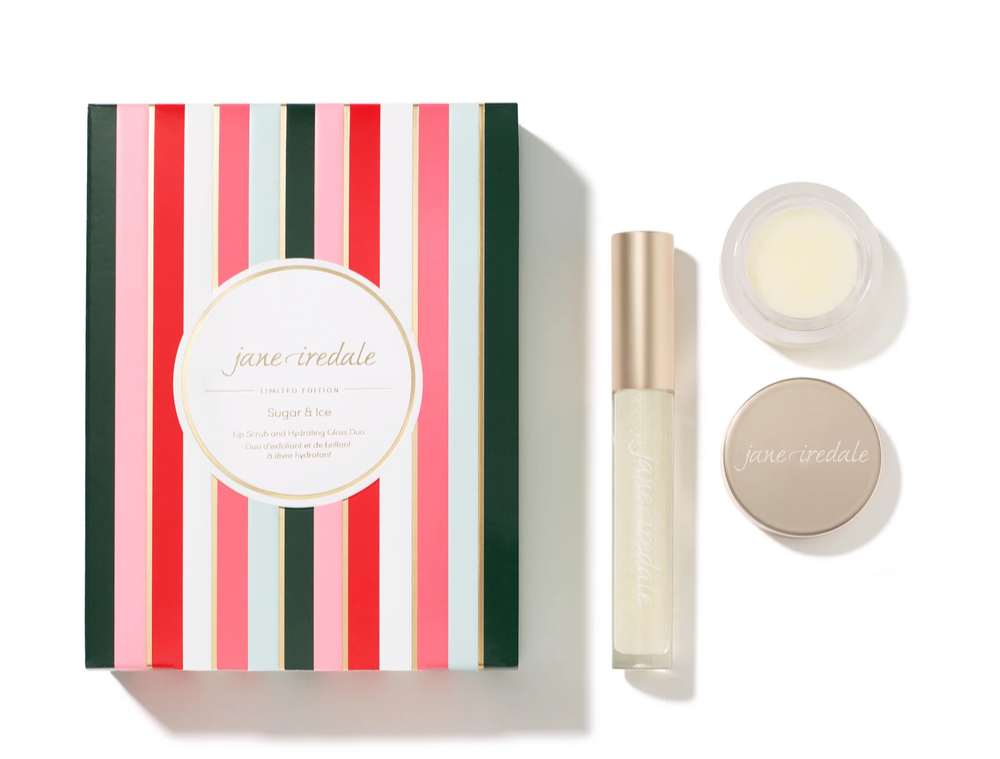Jane Iredale Gaveæske Sugar   Ice  Lip Scrub  Hydrating Gloss Duo