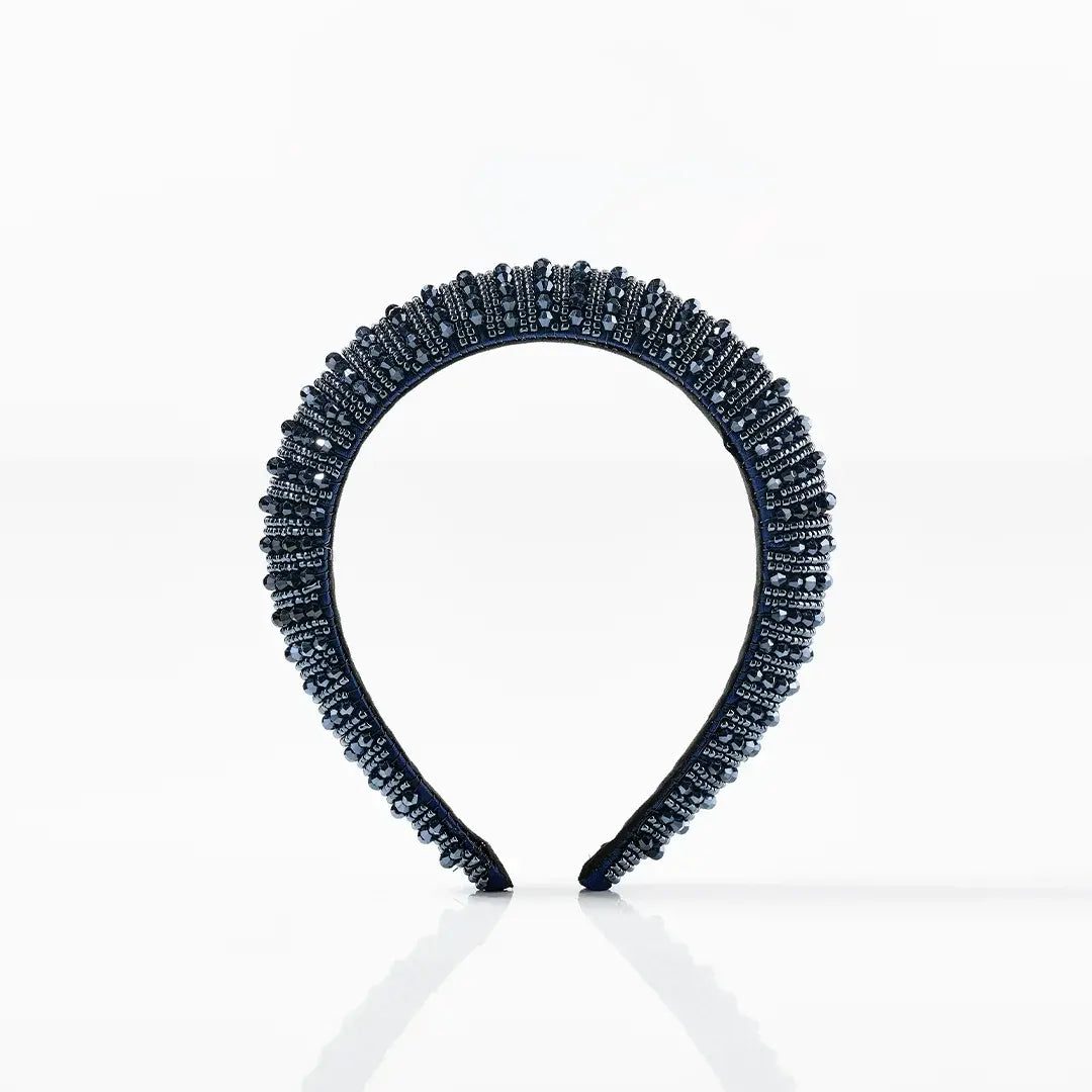 Hårbøjle   Glimmer   Navy Med Sten