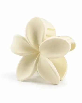 Blomster Hårklemme   Hvid