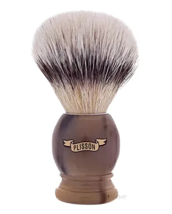 Plisson 1808 Barberkost  High Mountain White Fibre   Genuine Horn  Original  Str  12