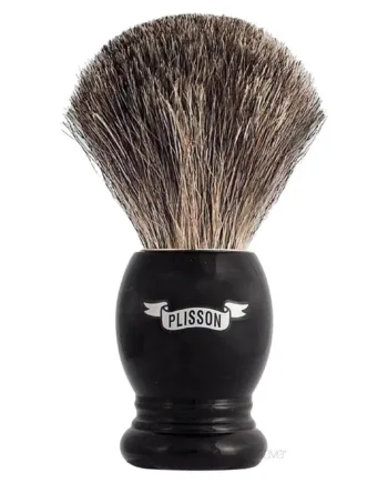 Plisson 1808 Barberkost  Russian Grey Badger   Sort Akryl  Essentiel  Str  12