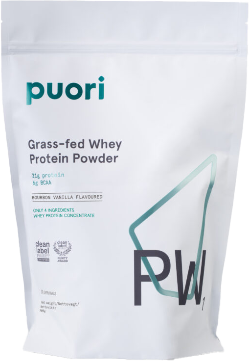 Puori Pw1 Grass Fed Whey Proteinpulver Med Bourbon Vanilje 900 Gram