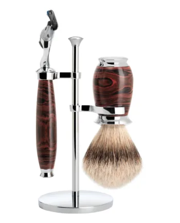 M? Hle Shaving Barbersæt Med Fusion Skraber  Barberkost Og Holder  Purist  Ebonite