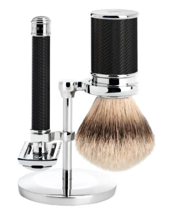 M? Hle Shaving Barbersæt Med De Skraber  åben Kam  Barberkost Og Holder  Traditional  Black