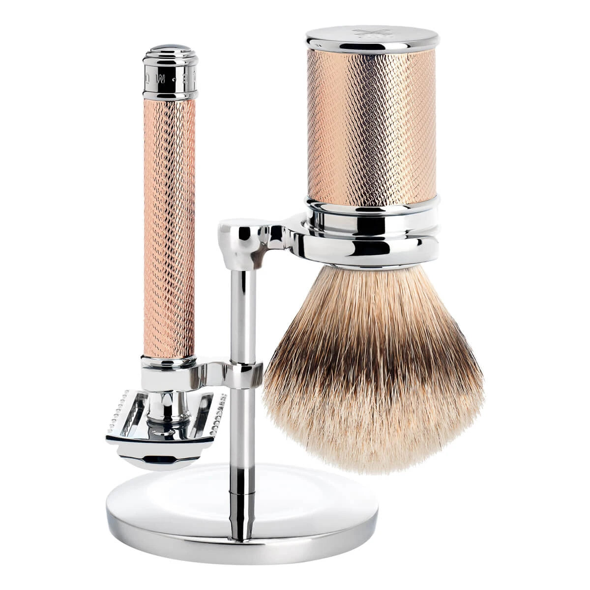M? Hle Shaving Barbersæt Med De Skraber  åben Kam  Barberkost Og Holder  Traditional  Rosegold