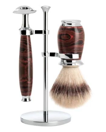 M? Hle Shaving Barbersæt Med De Skraber  Silvertip Fibre?  Barberkost Og Holder  Purist  Ebonite