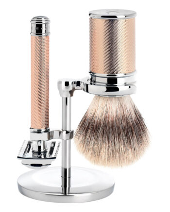 M? Hle Shaving Barbersæt Med De Skraber  åben Kam  Silvertip Fibre?  Barberkost Og Holder  Traditional  Rosegold