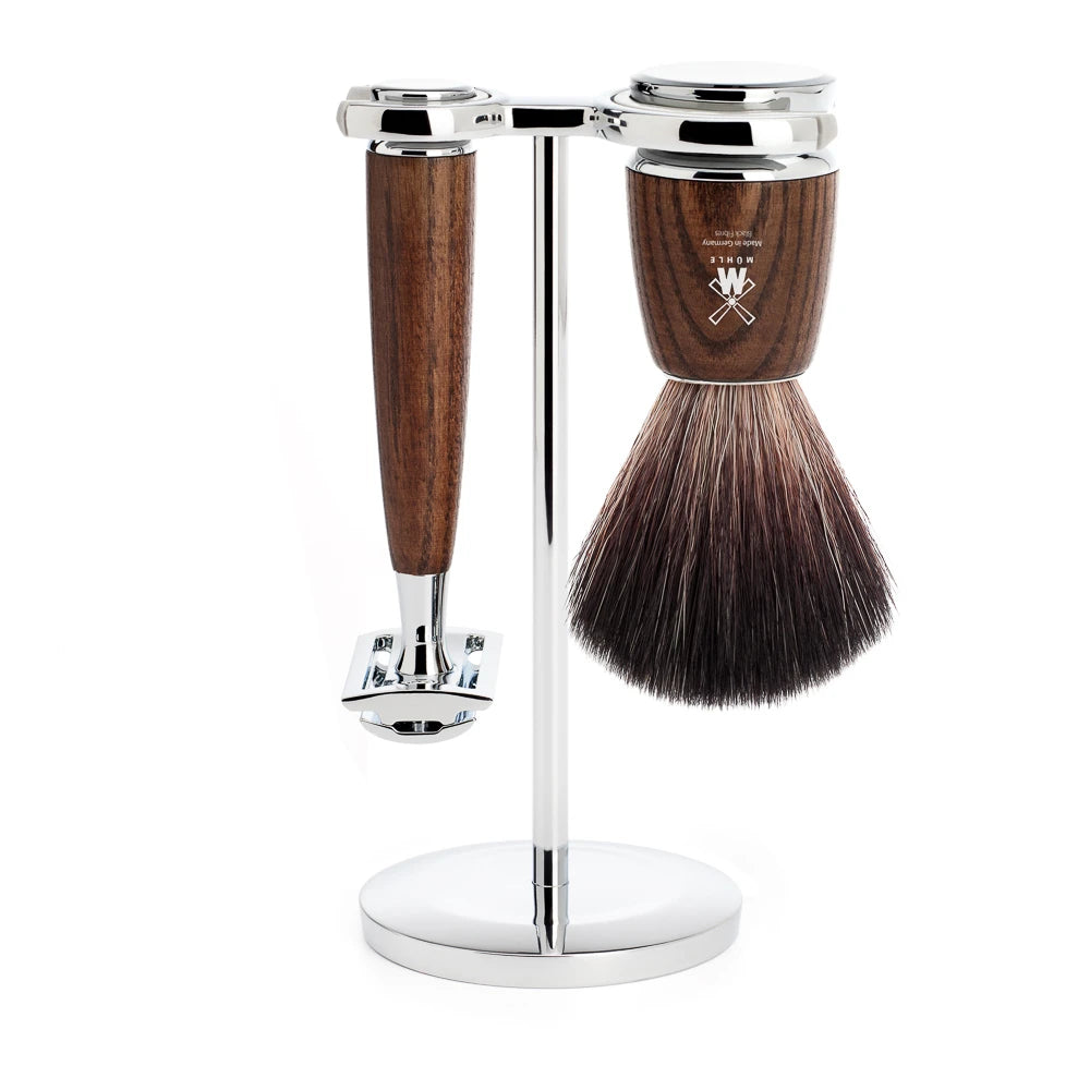 M? Hle Shaving Barbersæt Med De Skraber  Fibre Barberkost Og Holder  Rytmo  Ask