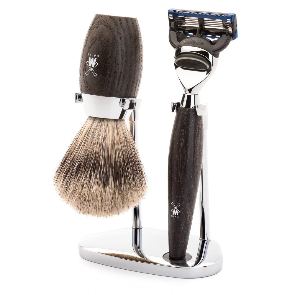 M? Hle Shaving Barbersæt Med Skraber  Barberkost Og Holder  Kosmo  Moseeg