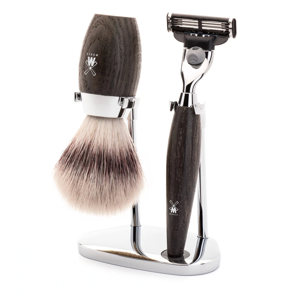 M? Hle Shaving Barbersæt Med Mach3 Skraber  Børste Og Holder  Kosmo  Moseeg