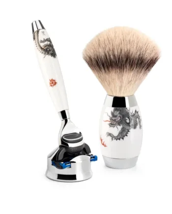 M? Hle Shaving Meissen Porcelain Barbersæt Med Fusion Skraber  Silvertip Fibre?  Barberkost Og Holder Til Skraber  Porcelæn
