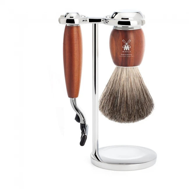 M? Hle Shaving Barbersæt Med Mach3 Skraber  Barberkost Og Holder  Vivo  Blommetræ