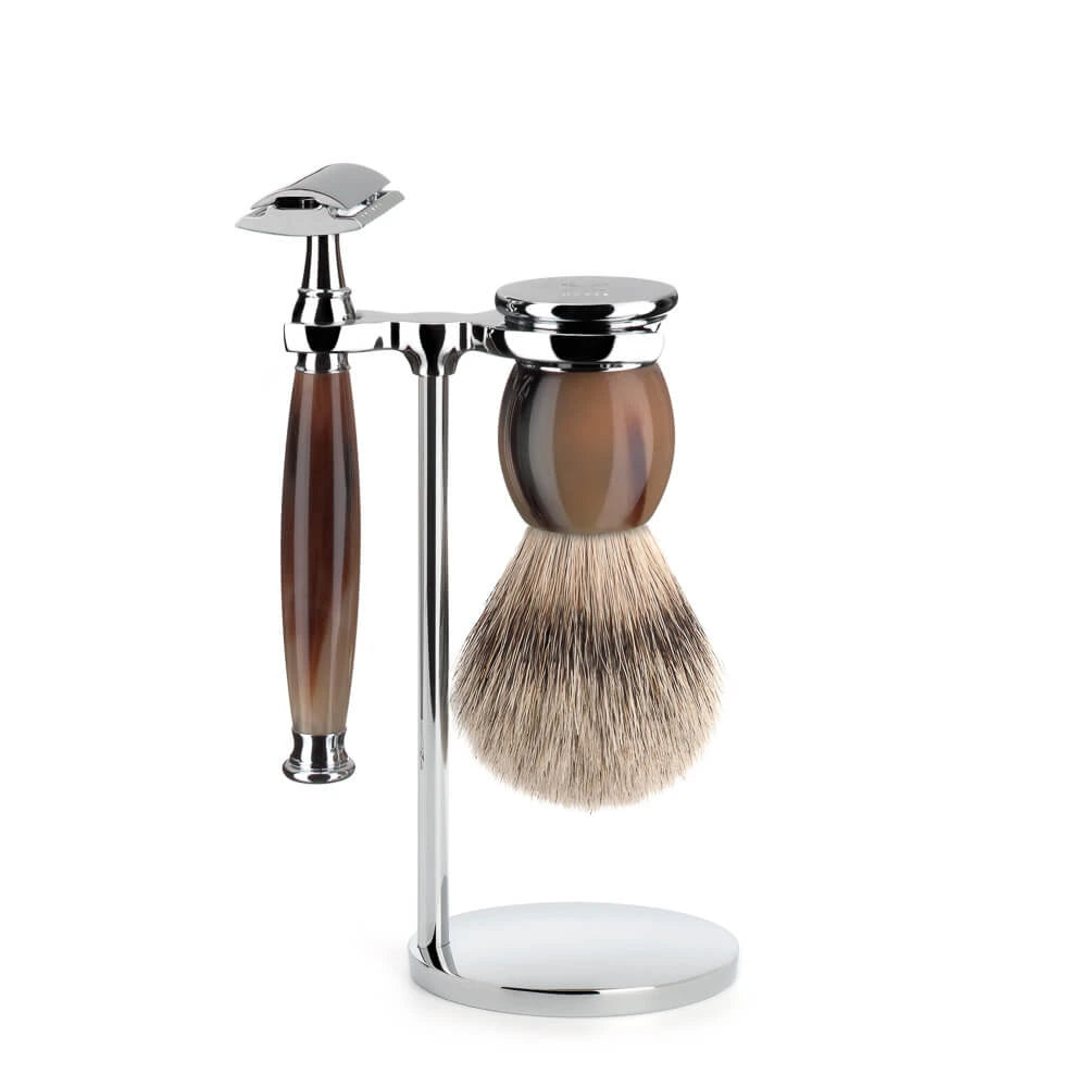 M? Hle Shaving Barbersæt Med De Skraber  Barberkost Og Holder  Sophist  Genuine Horn