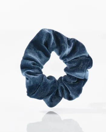 Velour Scrunchies   Blå