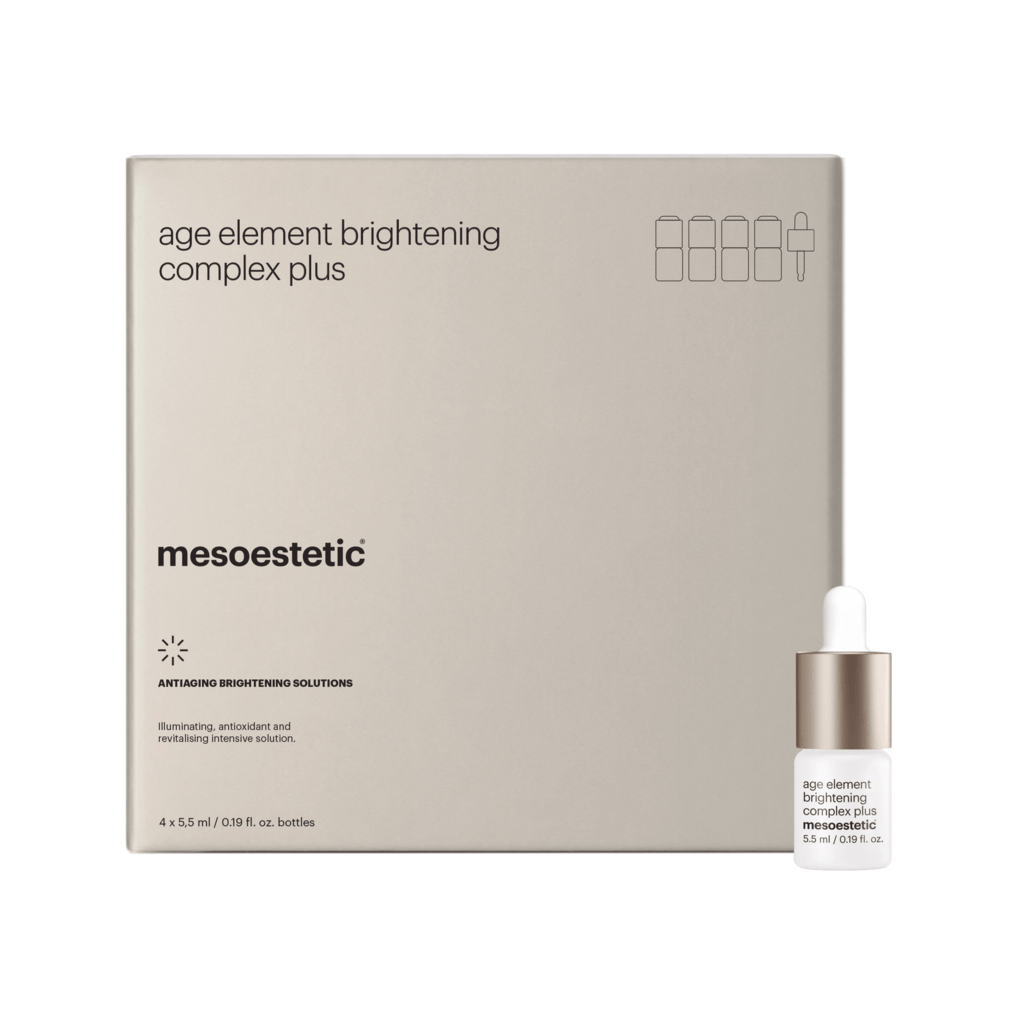 Mesoestetic Age Element Brightening Complex Plus Blegecreme Lysnende Kur Effektiv Mod Mørke Pletter På Huden Og Pigmentforandringer 4 X 5 5 Ml