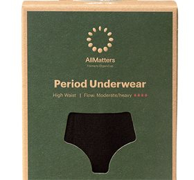 Allmatters Menstruationstrusse High Waist Underwear Moderate Heavy Xs