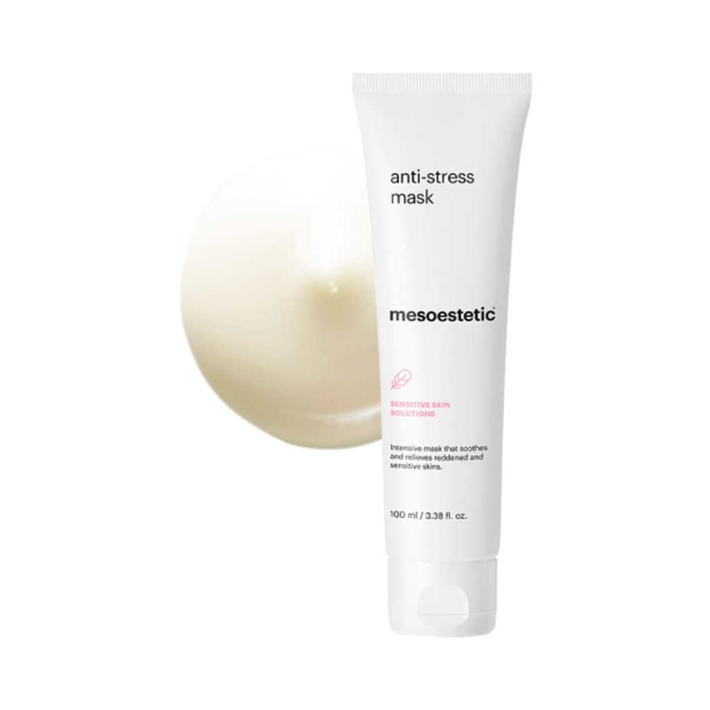 Mesoestetic Anti Stress Mask Intensiv Maske Der Lindre Rødme Og Sensitiv Hud 100 Ml Reducere Rødme I Ansigtet Hudpleje Til Sensitiv Hud