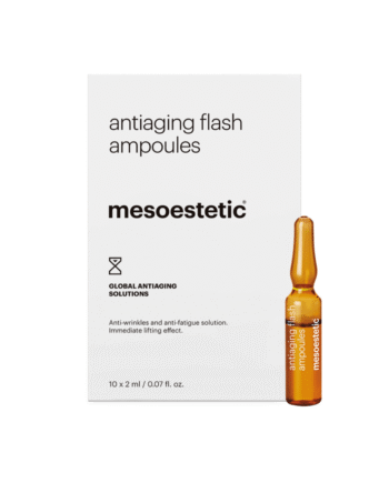 Mesoestetic Antiaging Flash Ampoules   Antiage Ampuller Med Anti Rynke Og Træthedseffekt   10 X 2 Ml    Giver Et Ensartet Og Udhvilet Udseende