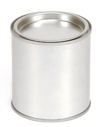 Metal Dåse 250 Ml Med Aftageligt Låg  ø 75 Mm X H 82 Mm  Lakbelagt Jernblik   Hedenhus   Til Cremer  Salver  Maling